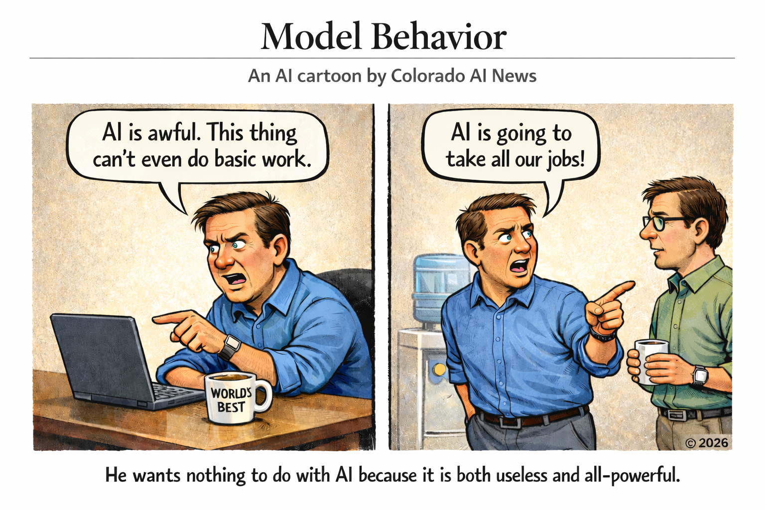 Model Behavior: An AI cartoon by Colorado AI News